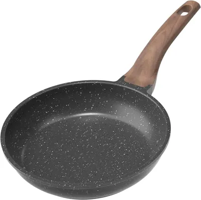 Image de Poêle antiadhésive - 20 cm - Revêtement en granite - Compatible avec les plaques à induction - Aluminium - Noir