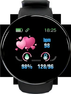Obrázek produktu pro Bluetooth inteligentní hodinky muži krevní tlak kolo Smartwatch Ženy Vodotěsné Sport Tracker pro Android iOS černé