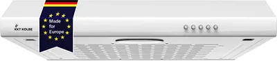 Produktbild von KKT KOLBE Dunstabzugshaube 60 cm | Unterbauhaube | Flachschirmhaube | Druckknopf Bedienung | LED-Beleuchtung | Abluft Umluft | 3 Leistungsstufen | Weiß | UBH600W