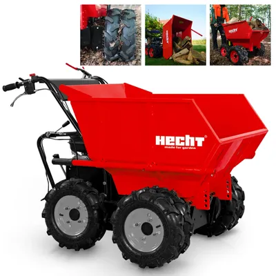 Produktbild von HECHT 2650 Motorschubkarre | Mini Dumper | 500kg | Tragkraft | Allrad | Kippfunktion | 6,5 PS