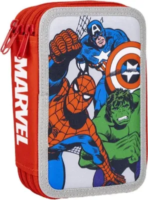 Produktbild von Dreifaches Federmäppchen The Avengers 43 Stücke Rot 13 x 7 x 20 cm