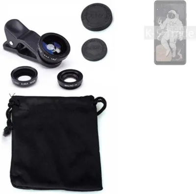 Produktbild von K-S-Trade Smartphone Kamera Linsen Set Kompatibel mit HiSense A5C 3in1 Clip-On Kamera Adapter Macro Weitwinkel FishEye Fischauge Objektiv Linse