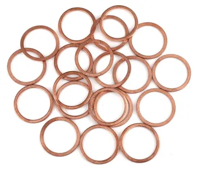 Produktbild von 20 Kupferringe, flache Dichtungsringe, Abstandshalter, 22 x 27 x 1,5 mm