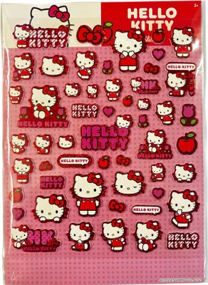 Produktbild von Hello Kitty Bubble Sticker Aufkleber 2 Bögen über 50 Sticker rosa pink