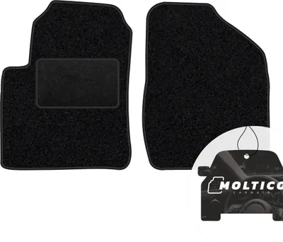 Produktbild von moto-MOLTICO Vorne Fußmatten Auto Velours Autoteppiche Schwarz Automatten Set 2-teilig passend für Toyota Avensis Verso 2001-2006
