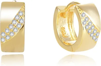 Produktbild von Charmante runde vergoldete Ohrringe AGUC2674-GOLD