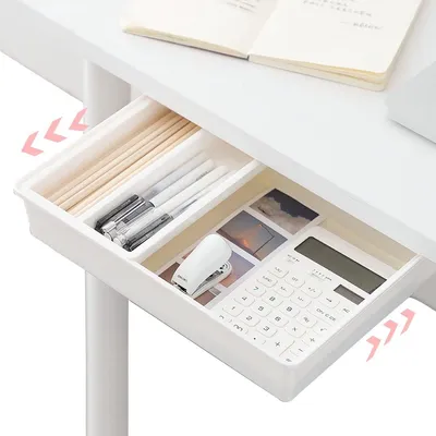 Produktbild von Famanu Untertischlade - Versteckte Schublade für Zuhause und Büro - Organizer Schublade (34 x 25 x 7 cm)