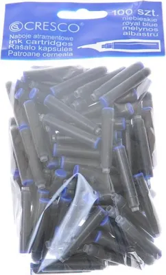 Produktbild von Füllpatronen für Füllfederhalter, blau, 100 Stück – Cresco
