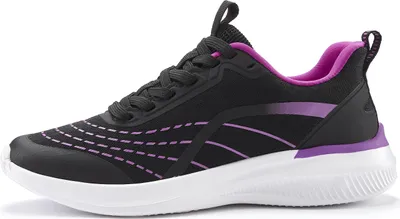 Produktbild von LASCANA Sneaker Halbschuh, Schnürschuh, Freizeitschuh, Turnschuhe, schwarz/lila Größe 42
