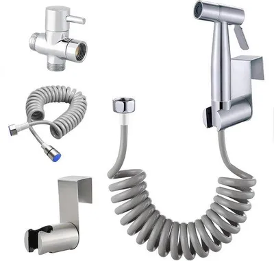 Image de Kit de douche bidet en acier inoxydable avec tuyau de 1,5 m