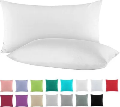 Productafbeelding van Famanu kussensloopset, 2 stuks, 40 x 60 cm, 100% katoen, wit