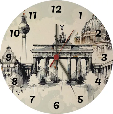 Produktbild von Skyline Berlin Wanduhr aus MDF