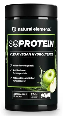 Produktbild von SoProtein Clear Vegan Hydrolysate - 450 g Pulver_für 22 Portionen / Green Apple