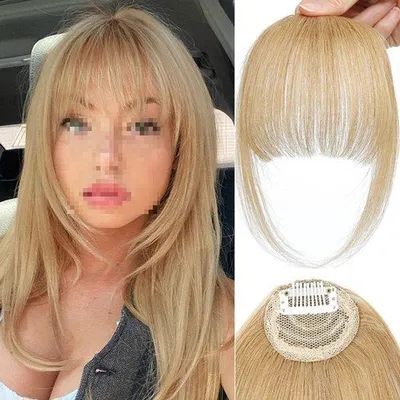 Immagine prodotto di Pony dorato da donna | 25 cm di capelli con barba incolta | Realizzato in capelli sintetici | Ideale per tutti i giorni