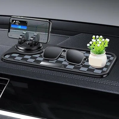 Productafbeelding van Zelfklevende mat - Antislip pad - Auto organiseren - Hoge thermische stabiliteit - 30.5 x 15.7 cm - Zwart bruin