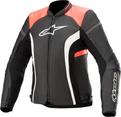 Produktbild von Alpinestars Stella Kira V2 Damen Motorrad Lederjacke, schwarz/orange, 44