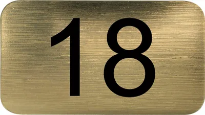 Produktbild von Nummernschild selbstklebend, 35 x 20 mm, Type 18, Kunststoff gold metallic