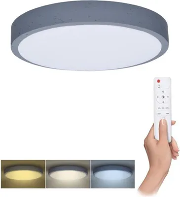 Zdjęcie produktu dla Solight Szara lampa sufitowa LED okrągła 380mm 24/48W CCT z DO WO8001