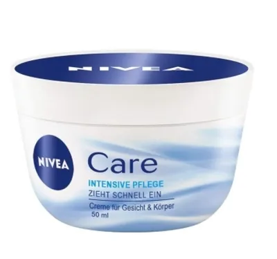 Zdjęcie produktu dla NIVEA Care, Kremowy, Unisex, Nawilżający, Odżywiający, Wygładzający, Skóra uniwersalna, 50 ml, Słoik