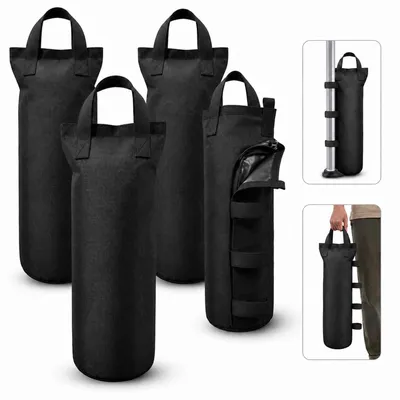 Produktbild von 4er Set Pavillon Sandsäcke, 800D Oxford, windstabile Zelt Gewichte bis 10kg, mit Klettverschluss, für Garten, Camping & Outdoor Pavillon