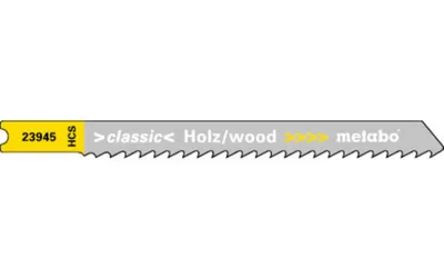 Produktbild von METABO 5 U-Stichsägeblätter "basic wood" 74/ 3,0 mm, HCS, Universalschaft (623945000)