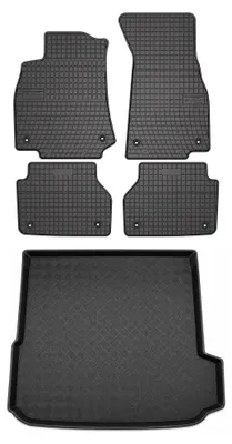 Productafbeelding van Rubberen automatten + kofferbakmat voor Audi A7 vanaf 2019 – 5-delig, zwart, op maat – Wielganizator SolidPRO