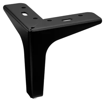 Produktbild von SOTECH Möbelfuß VICTOR 130 mm schwarz matt – Möbelbein Stahl