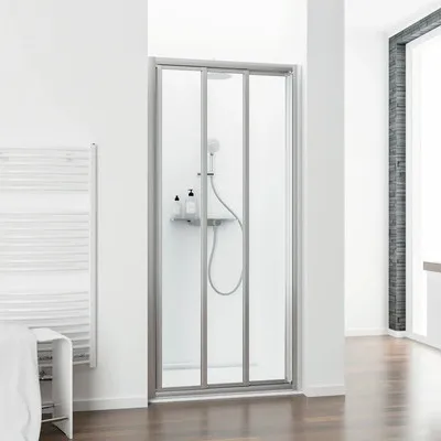 Produktbild von SCHULTE Duschtür in Nische mit Gleittür/Schiebetür Kristall/Trend 100 x 185 cm Profil aluminium Klarglas