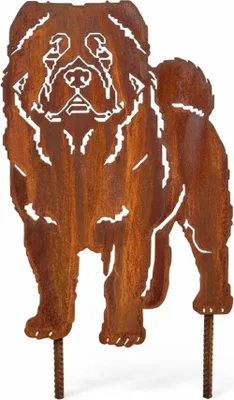 Produktbild von Edelrost Chow Chow - Rost Deko Hund Rostfigur Gartendeko für Draußen - stabile Metall Gartenfigur aus Stahl - Wetterfest für Beet Terrasse - 45x51cm