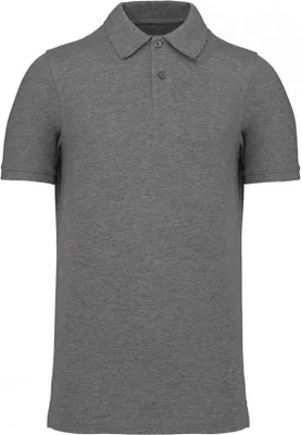 Produktbild von Kariban Herren Poloshirt Basic Kragen Kurzarm Polohemd T-Shirt Polo, Größe:4XL, Farbe:Grey Heather