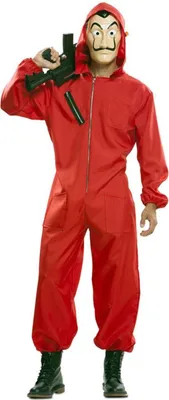 Unisex Kostüm Haus des Geldes La Casa de Papel deluxe inkl. Maske Bankräuber Gelddieb LCDP Gruppenkostüm Paarkostüm Fasching Karneval Mottoparty