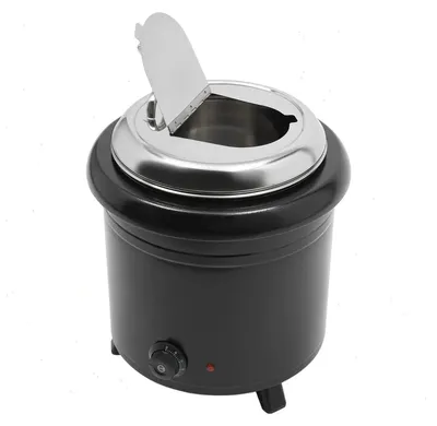 Produktbild von Speisenwärmer - 13 l Suppen- und Getränkewärmer Topf - Gusseisen & Edelstahl 201 - Thermostat 30–85 °C einstellbar - 400 W - Schwarz