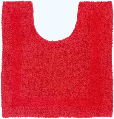 Produktbild von HOMESCAPES WC-Vorleger rot 50x55 cm aus 100% Baumwolle
