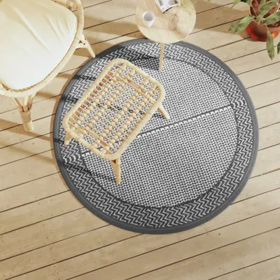 Produktbild von Möbel Outdoor-Teppich ARAKIL Grau Ø120 cm PP - Outdoorteppiche &40339