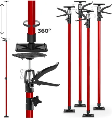 Produktbild von tectake® 4er-Set Teleskopstützen stufenlos höhenverstellbar mit Schnellspannsystem