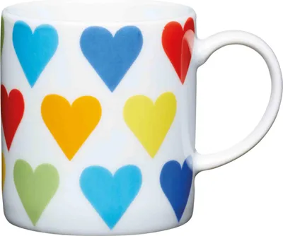 Obrázek produktu pro KitchenCraft 80ml porcelánový šálek na espresso se srdíčky