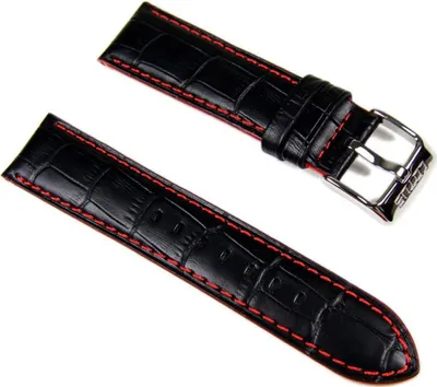 Produktbild von Lotus Ersatzband Uhrenarmband 22mm Leder schwarz-rot L15430/3