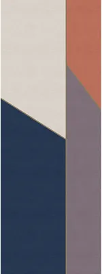 Produktbild von Tadessi Fototapete | Abstrakt | 1.00 m x 2.70 m | Blau | Orange | Wandbild | Digitaldruck