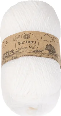 Zdjęcie produktu dla Przędza MELANGE WOOL - 100 g / 170 m - Biała