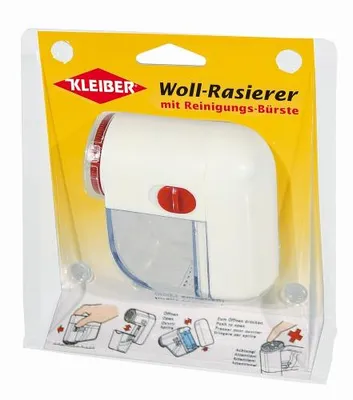 Produktbild von KLEIBER Mini-Fusselrasierer kabellos weiß / rot