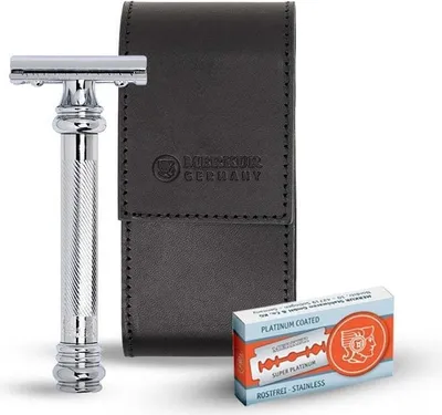 Produktbild von Merkur 38001 Rasier-Set, Rasierhobel, 10 Klingen Super Platinum