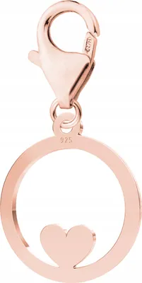 Produktbild von Vergoldeter Herzanhänger, Kreis mit Herz, Circle Heart, SILBER 925