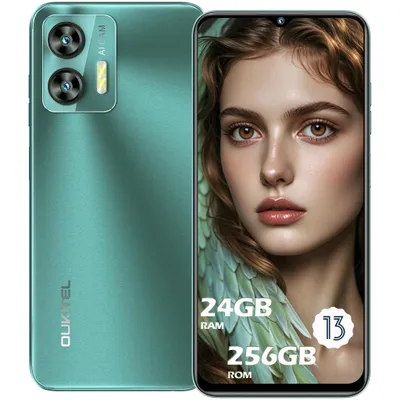 Produktbild von OUKITEL C35 Smartphone Handy ohne Vertrag 24GB+256GB/1TB 6.56" 5150mAh 50MP+8MP Kamera, Android 13 Handy 4G Dual-SIM Face ID/Fingerprint/GPS, Grün