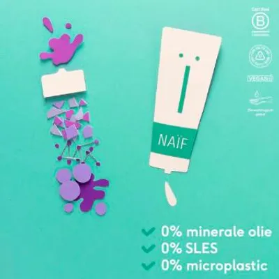Produktbild von NAÏF Pflegender Badeschaum für Babys & Kinder, Baby-Schaumbad, Flasche, getestet, Hypoallergen, 500 ml