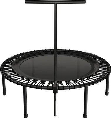 Immagine prodotto di trampolino Fitness bellicon 112cm (Nero) con sospensione ad anello fino a 90kg (Medio) | Pratiche gambe pieghevoli e barra a T| Telaio in tre parti |  Germany