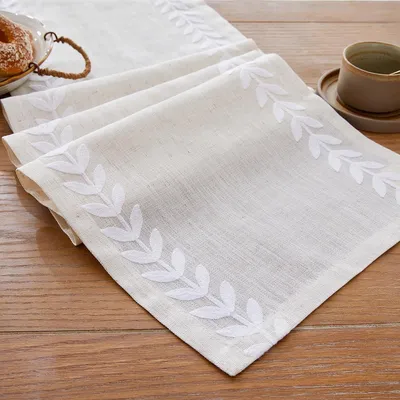 Produktbild von Tischläufer Leinen 90 cm, knitterfrei, farbecht, für Tischdekoration, maschinenwaschbar