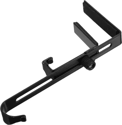 Produktbild von Verstellbarer schwarzer Kaminhaken aus Eisen, 2-9 cm, als Tischklammer für Weihnachtsstrümpfe und Weihnachtsschmuck