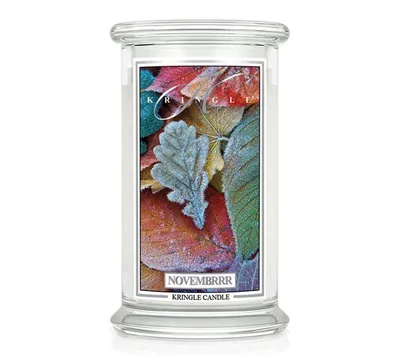 Obrázek produktu pro Kringle Candle Jar Velká vonná svíčka Novembrrr