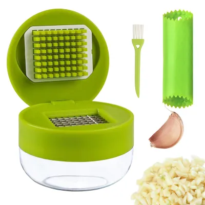 Produktbild von Knoblauchpresse Set - Mit Knoblauchschneider und Würfelschneider - Küchenhelfer zur Zerkleinerung