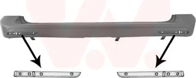 Produktbild von VAN WEZEL Heckstoßstange Stoßfänger Hinten für VW Transporter V Bus (7HB, 7HJ, 7EB, 7EJ, 7EF, 7EG, 7HF, 7EC) Multivan V (7HM, 7HN, 7HF, 7EF, 7EM, 7EN)
